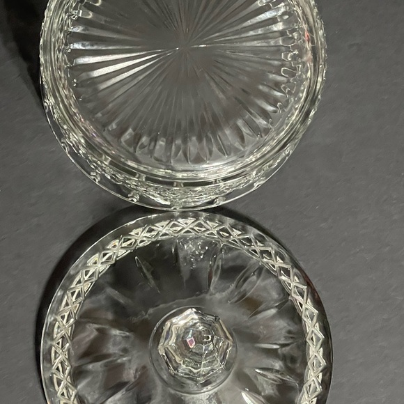 Vtg Indian Clear Glass Princess Pattern Candy Dish - Picture 6 of 8